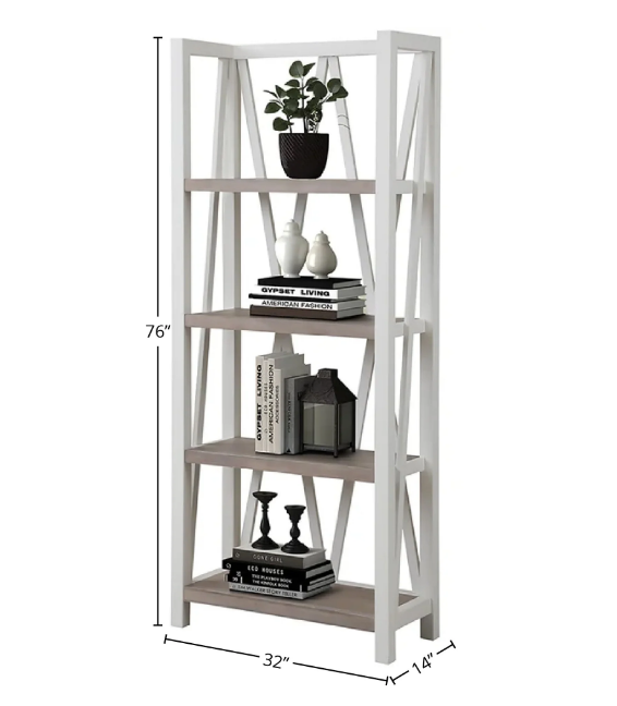 Americana Modern Etagere Bookcase - COTTON
