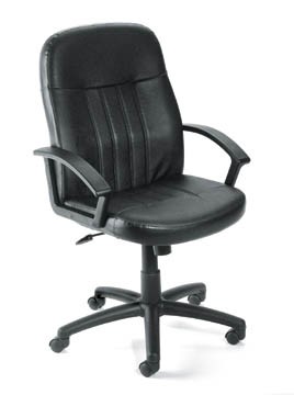 B8106 Boss Passive Ergonomic Executive Swivel Chair  W/Built In Lumbar Support                