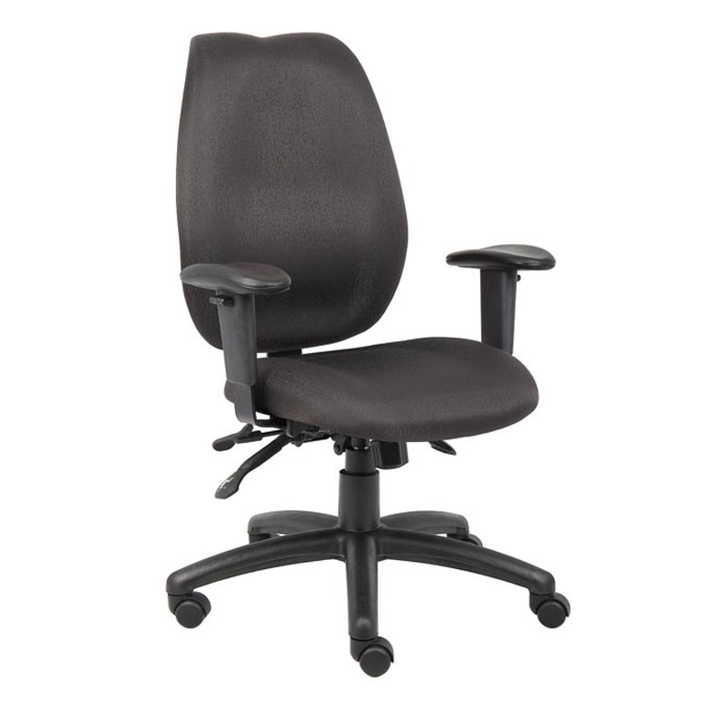 Boss Black High Back Task Chair W/ Seat Slider