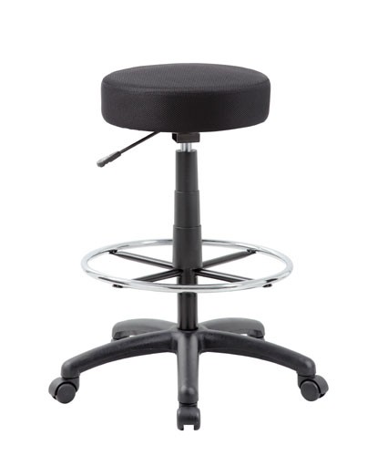 Boss Adjustable Rolling Stool in Black B16210-BK