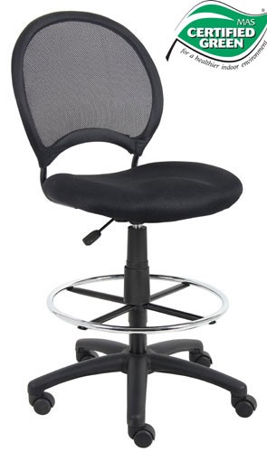Boss Mesh Back Drafting Chair No Arms B16215