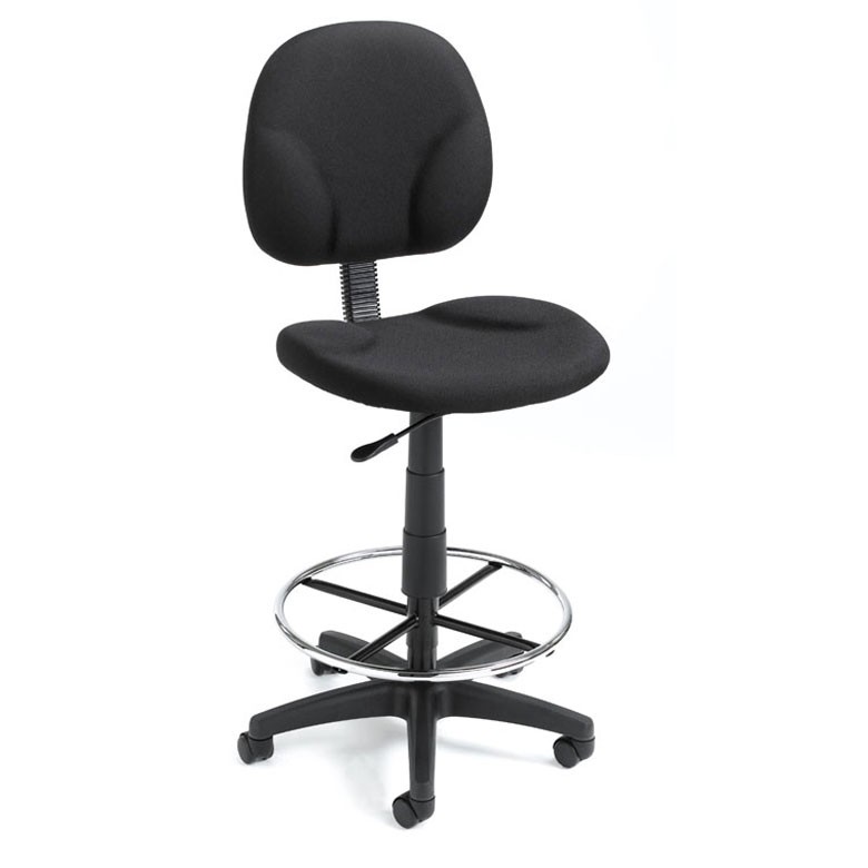 Boss Stand Up Drafting Stool W/Foot Rest  - Black