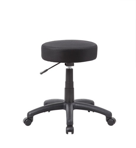 Boss Rolling Stool in Black B210-BK