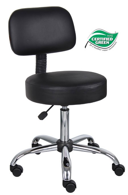 Boss Be Well Medical Spa Professional Drafting Stool With Back