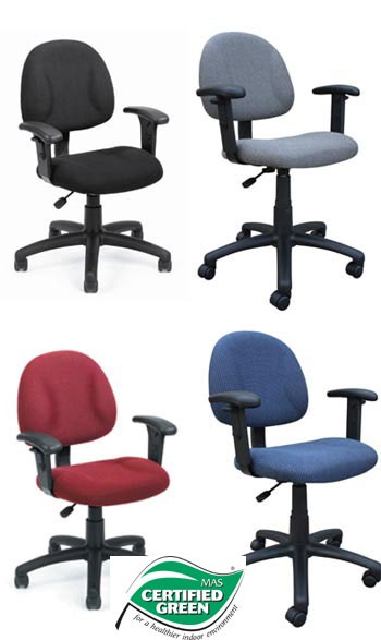 Boss Task Chair with Adjustable Arms B316