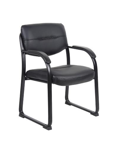 Boss Guest Chair in Black LeatherPlus B9519