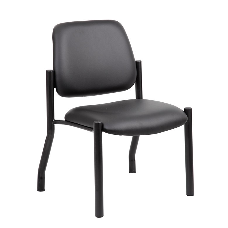 Boss Armless Mid Back Guest Chair #B9595AM-BK, Black