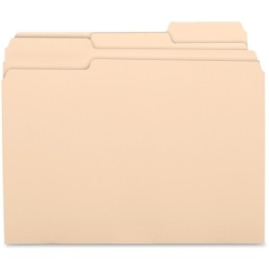  Business Source 1/3 Cut Recycled Top Tab File Folder