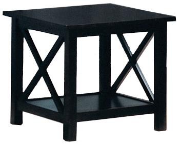 Dark Espresso End Table with Shelf