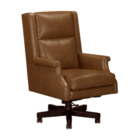 Renaissance Chestnut Leather Desk Chair by Parker House