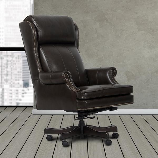 Leather Desk Chair DC#105-PBR