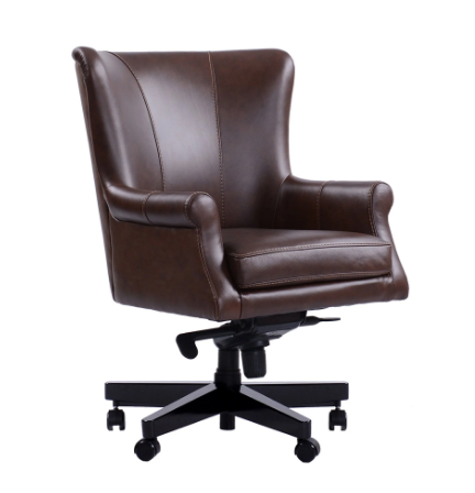 Verona Brown Leather Desk Chair by Parker House