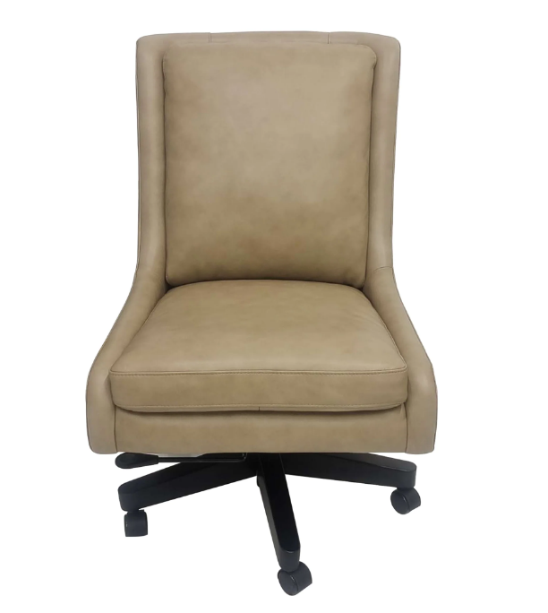 Lotus Cream Leather Desk Chair by Parker House
