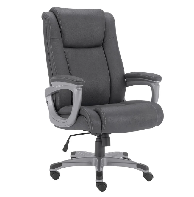 Charcoal Fabric Heavy Duty Desk Chair by Parker House 