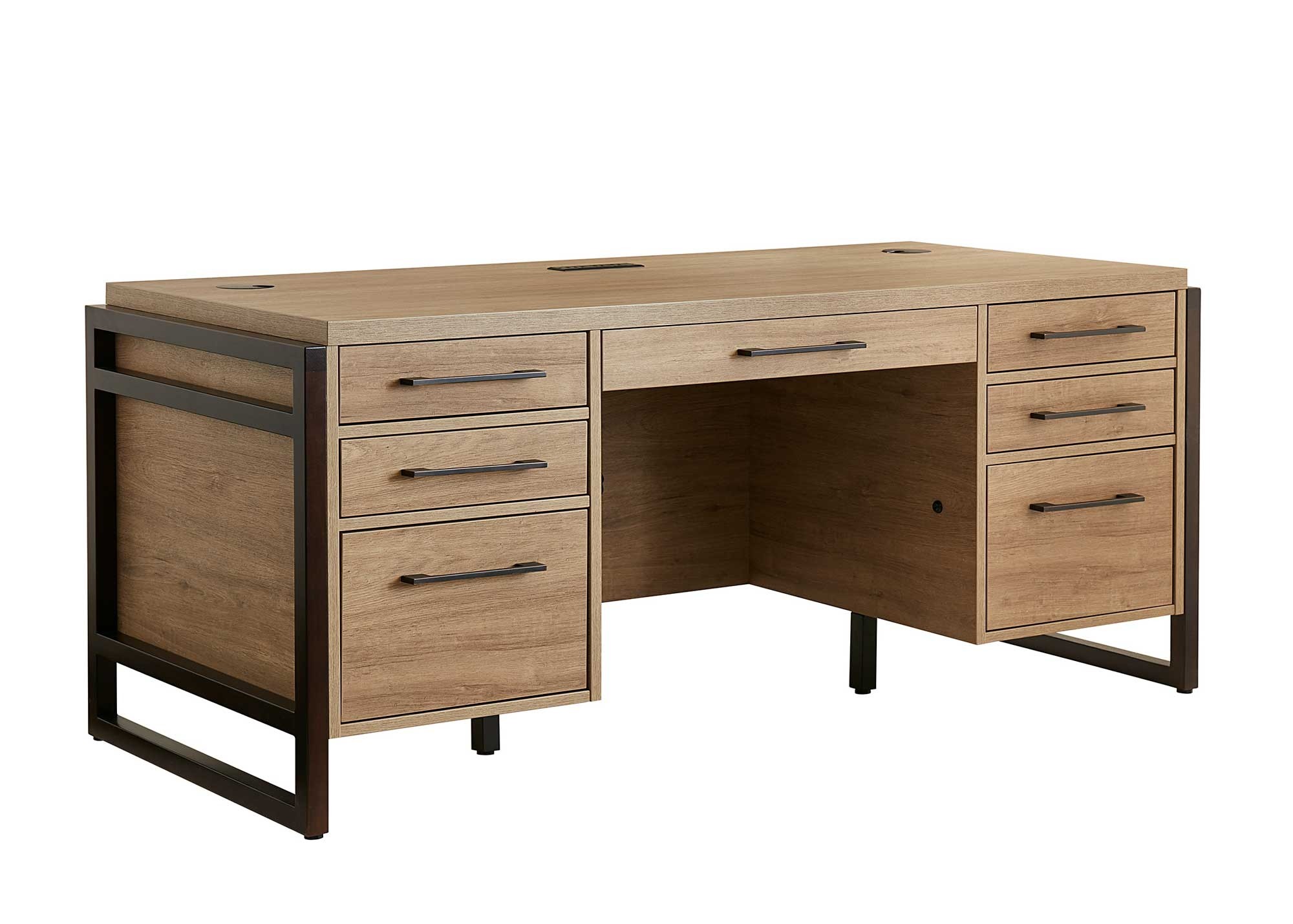 Mason Double Pedestal Desk by Martin Furniture, Monarca