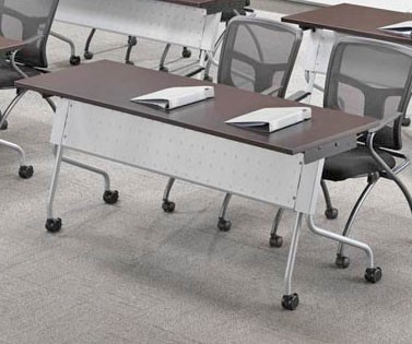 PL Series Training Table 24" x 72" with Economy Flip Top Base 