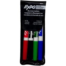 Expo Dry Erase Markers 4 Color Set Fine Tip