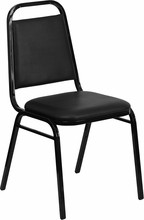 Black Stack Chair with Trapezoidal Back