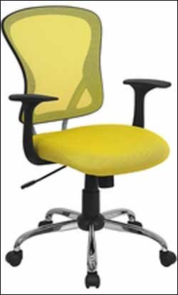 Yellow Mesh Executive Office Chair 
