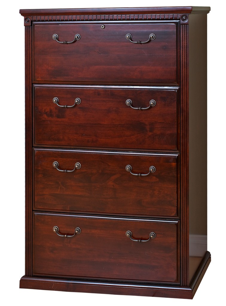 Martin Huntington Club Four Drawer Lateral File Vibrant Cherry