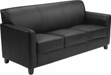 Black Bonded Leather Sofa