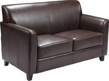 Brown Leather Love Seat