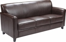 Brown Bonded Leather Sofa