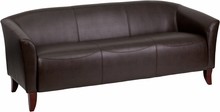 Brown Bonded Leather Sofa