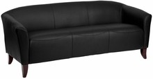 Black Bonded Leather Sofa