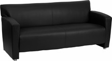 Black Bonded Leather Sofa