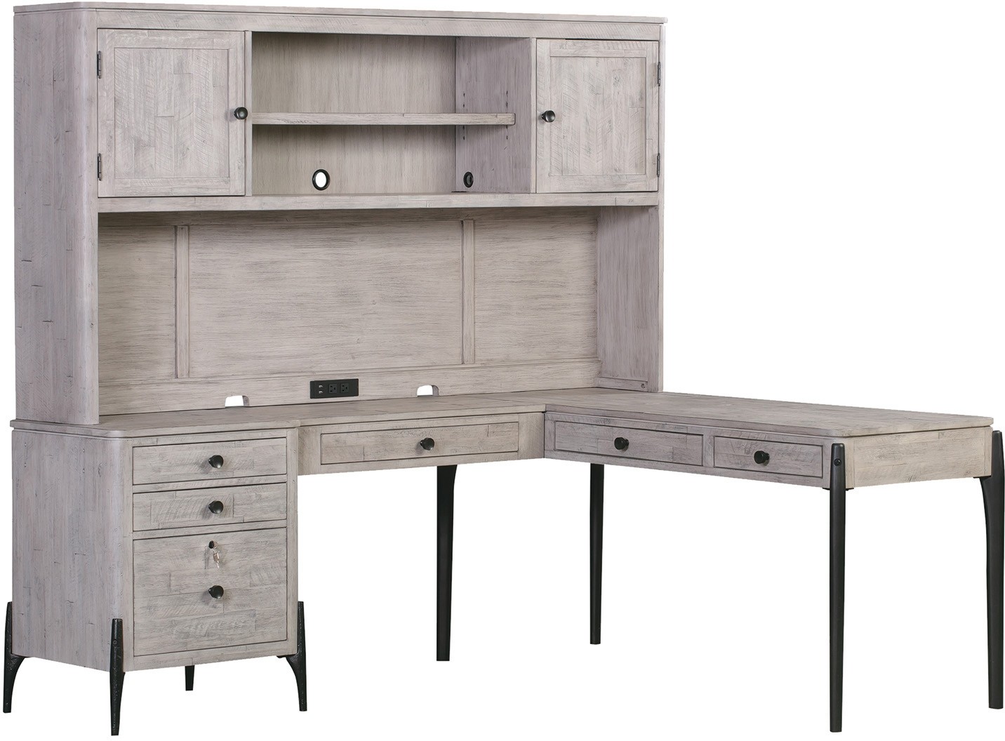 Zane Modular L-Shaped Desk & Hutch by Aspenhome