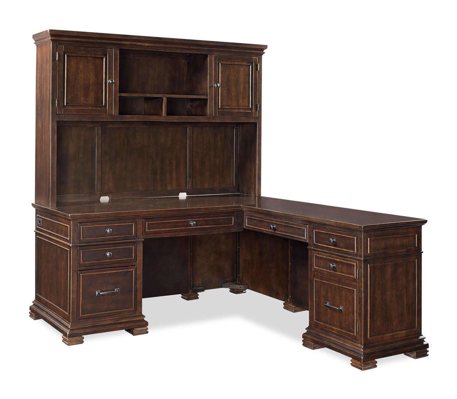 Weston L-Shaped Desk with Hutch by Aspenhome 