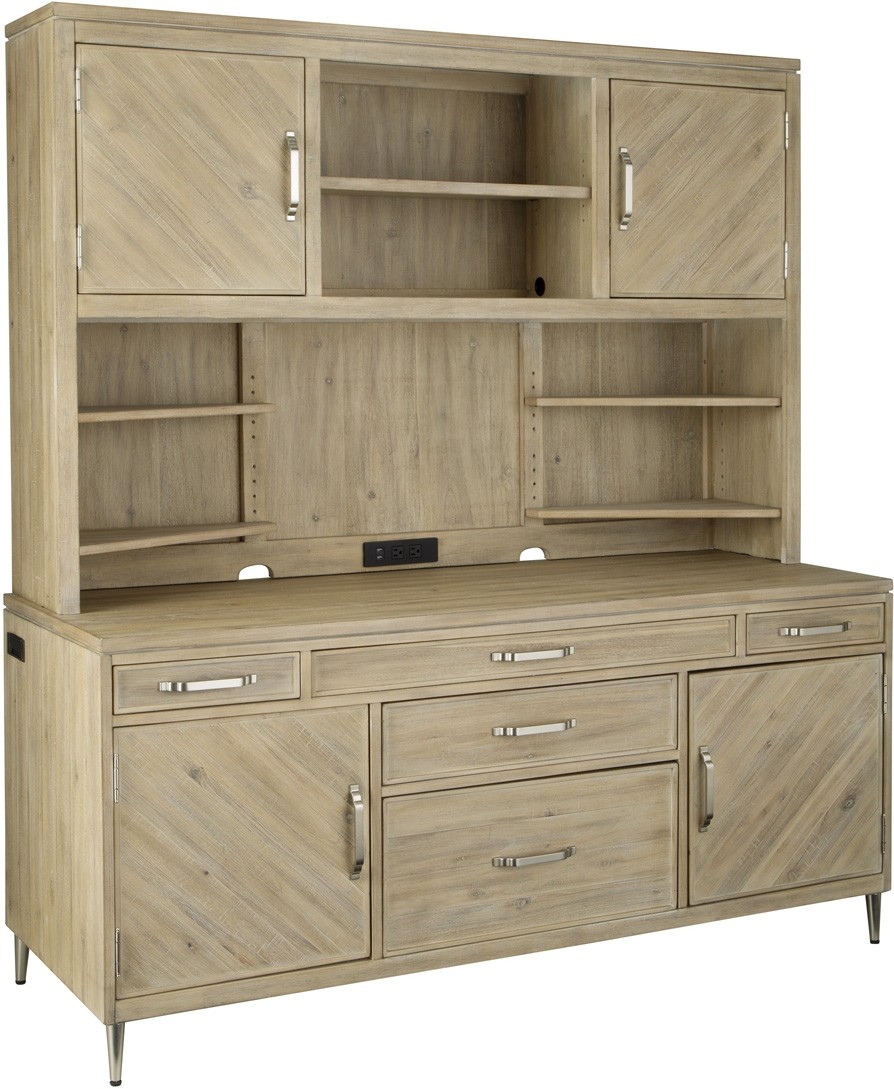 Maddox Credenza Desk & Hutch by Aspenhome