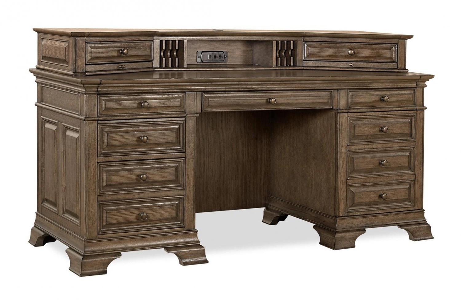 Arcadia 72" Credenza Desk w/ Sliding Top & Storage by Aspenhome