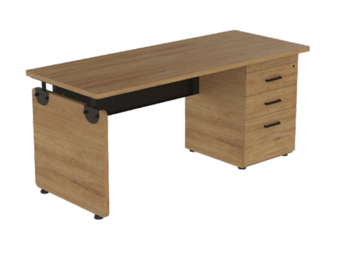 CLOSEOUT Linea Italia Desk with Pedestal (Box/Box/File)