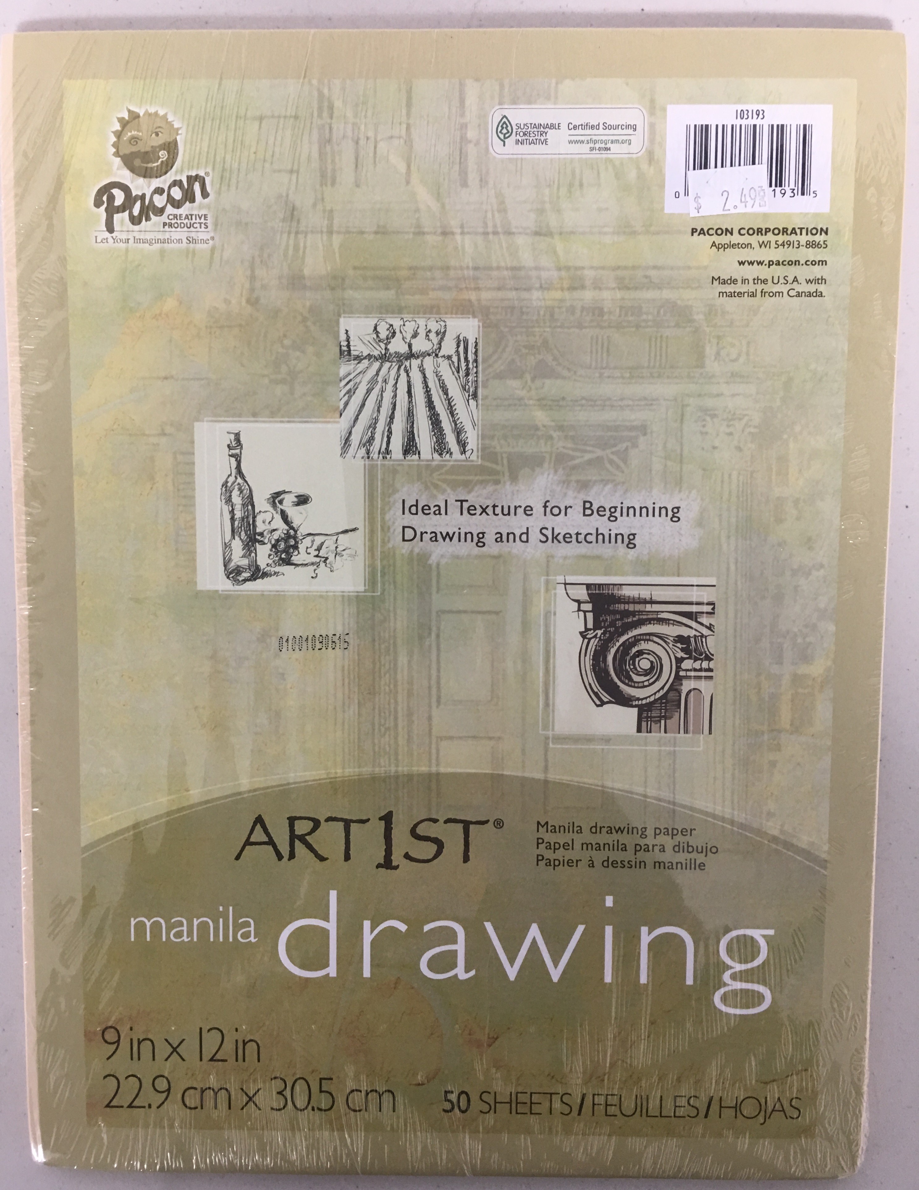 Buy Pacon Manila Drawing Paper 50 Count for only 2.49 at Office Pros