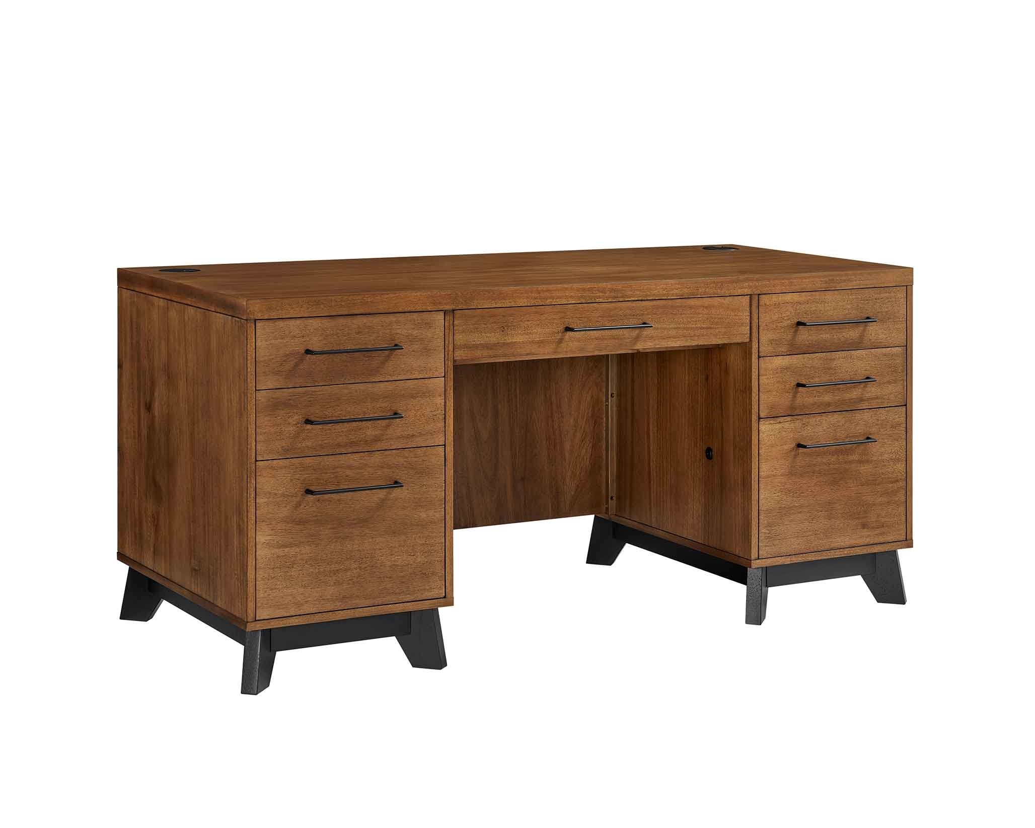 Avery 64″ W Double Pedestal Desk by Martin Furniture