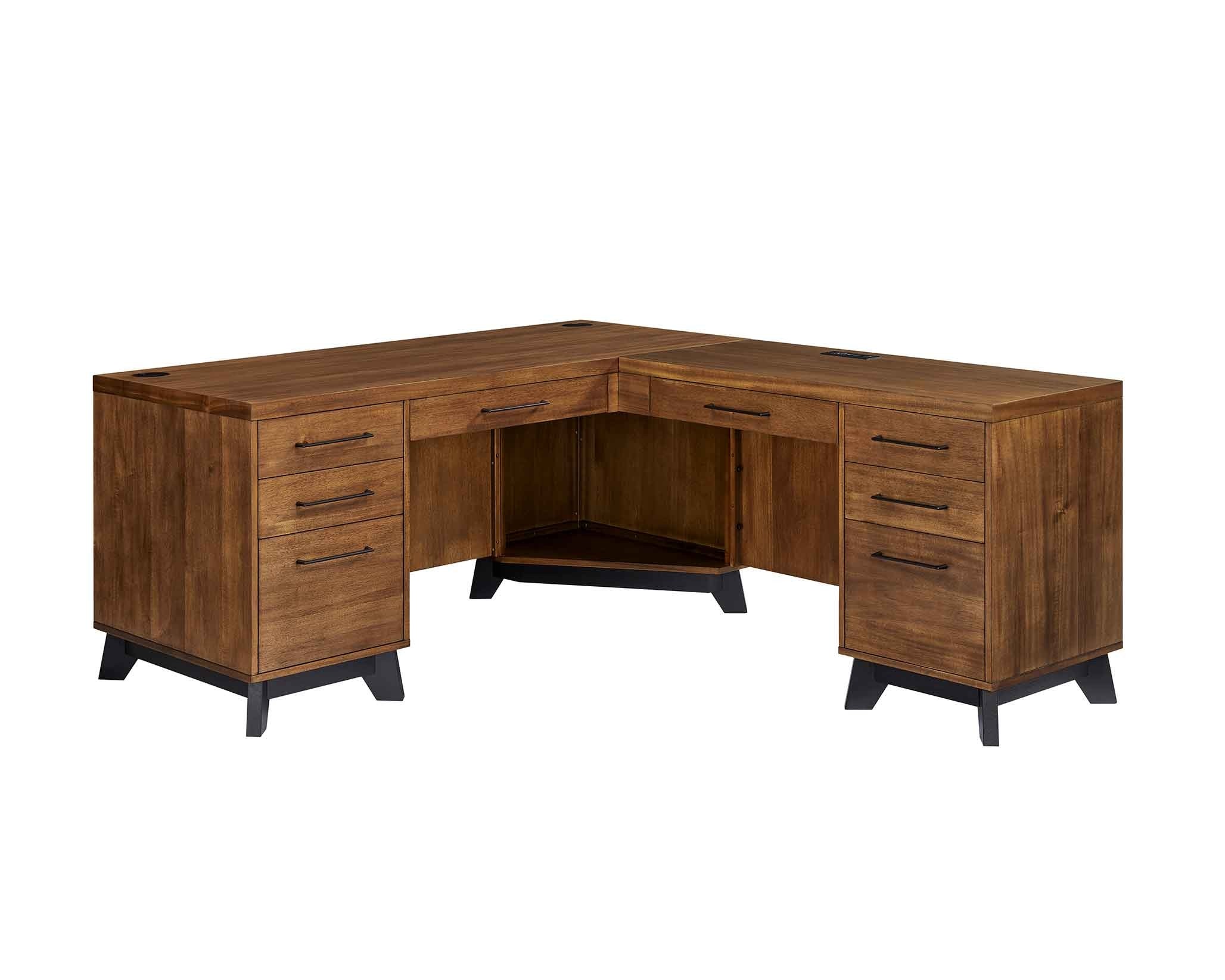 Avery Pedestal L-Desk by Martin Furniture