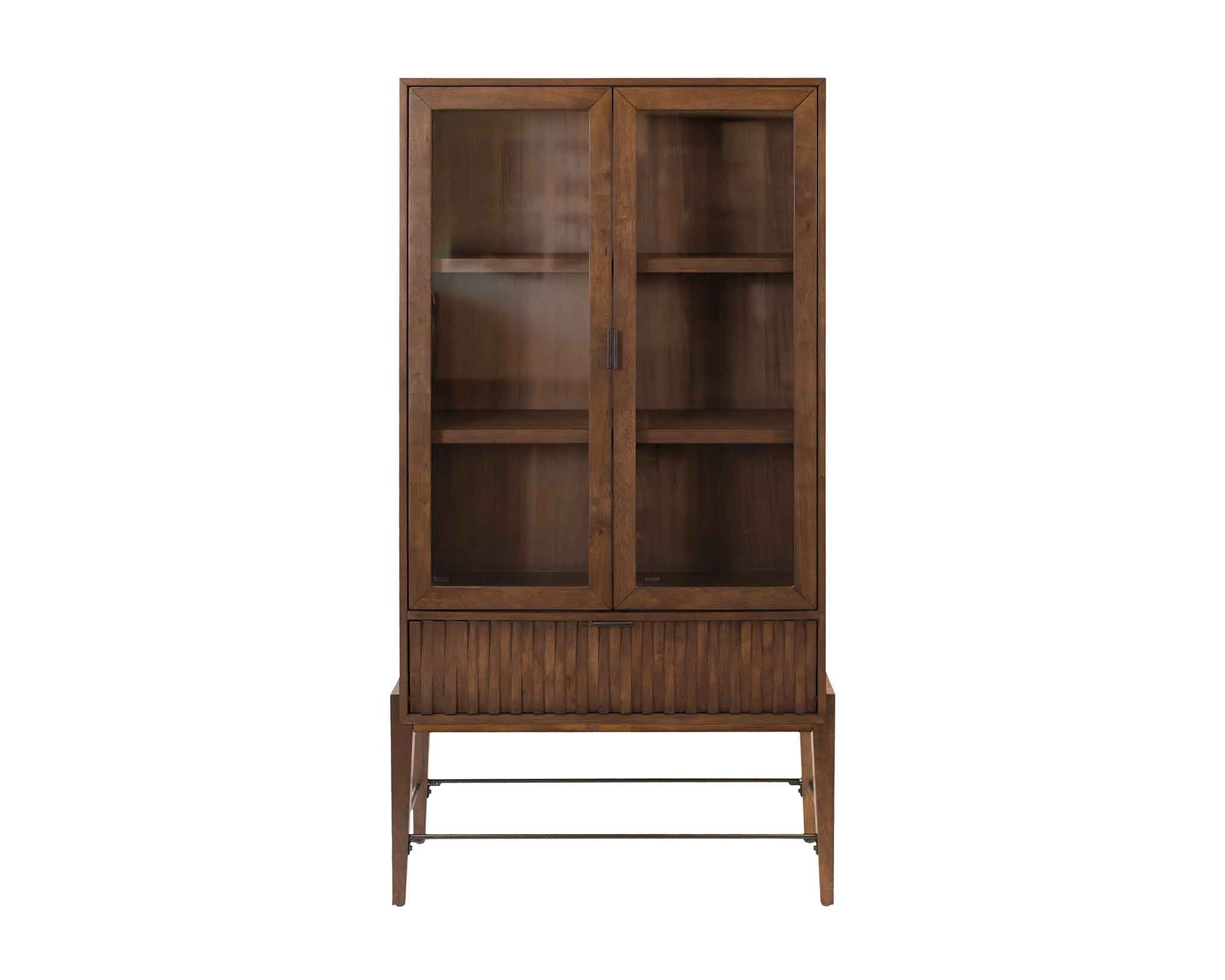 Delray Glass Door Bookcase/Display Cabinet by Martin Furniture