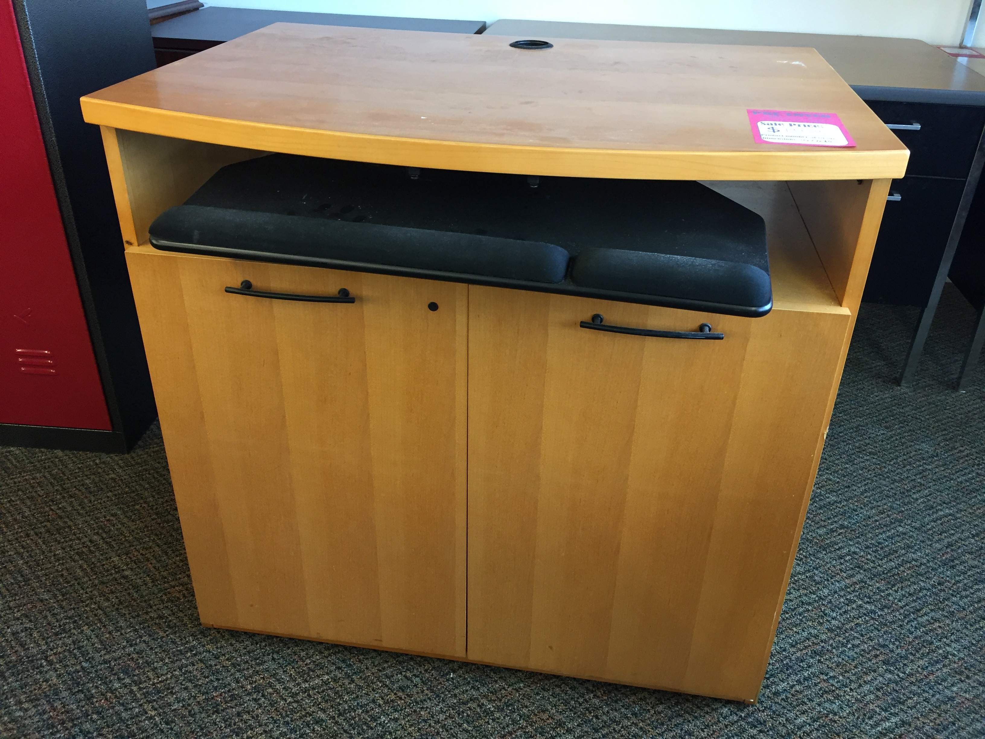 Used Standing Desk Or Podium With Storage Space