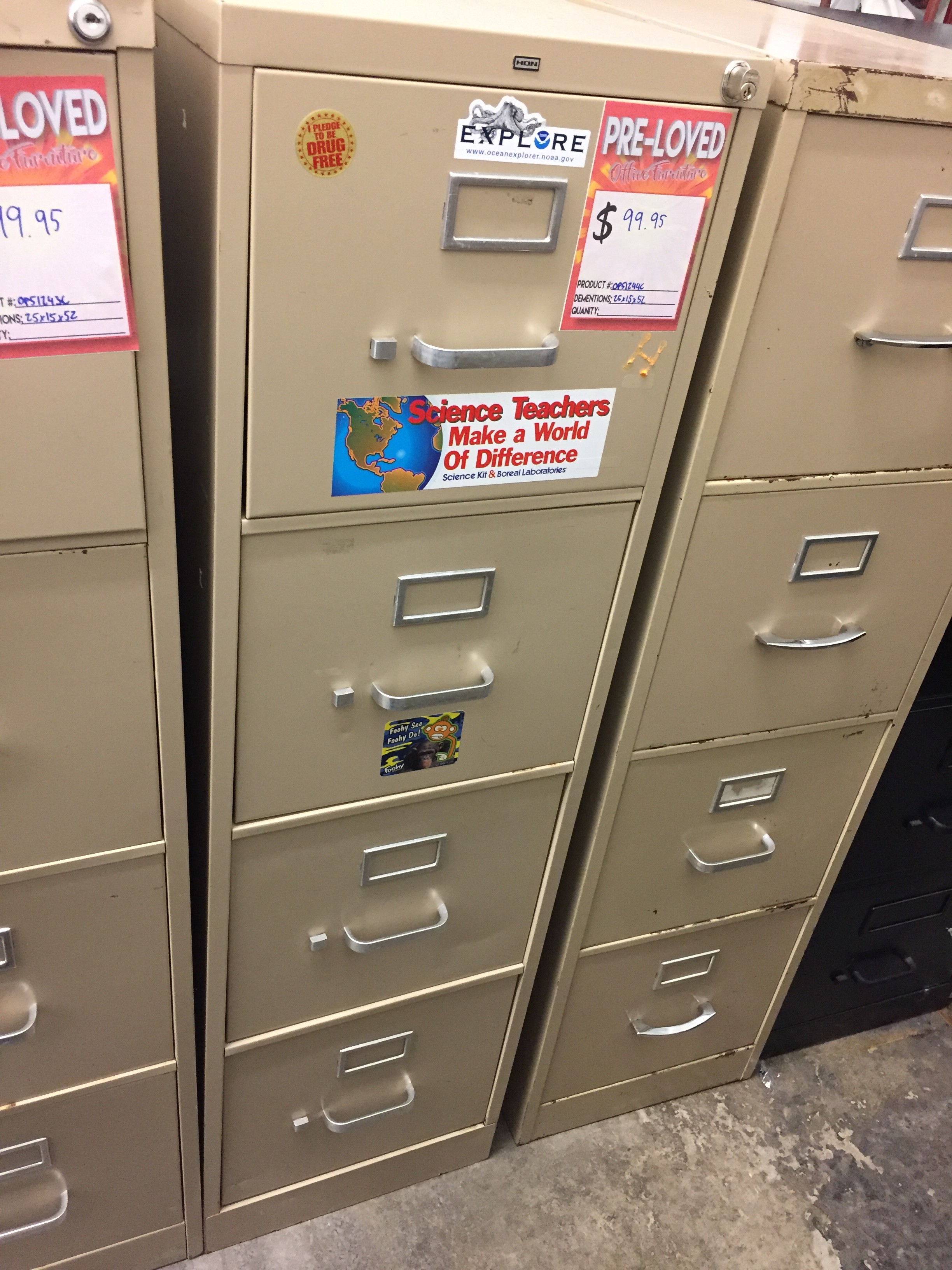 Hon Brand Beige 4Drawer Filing Vertical