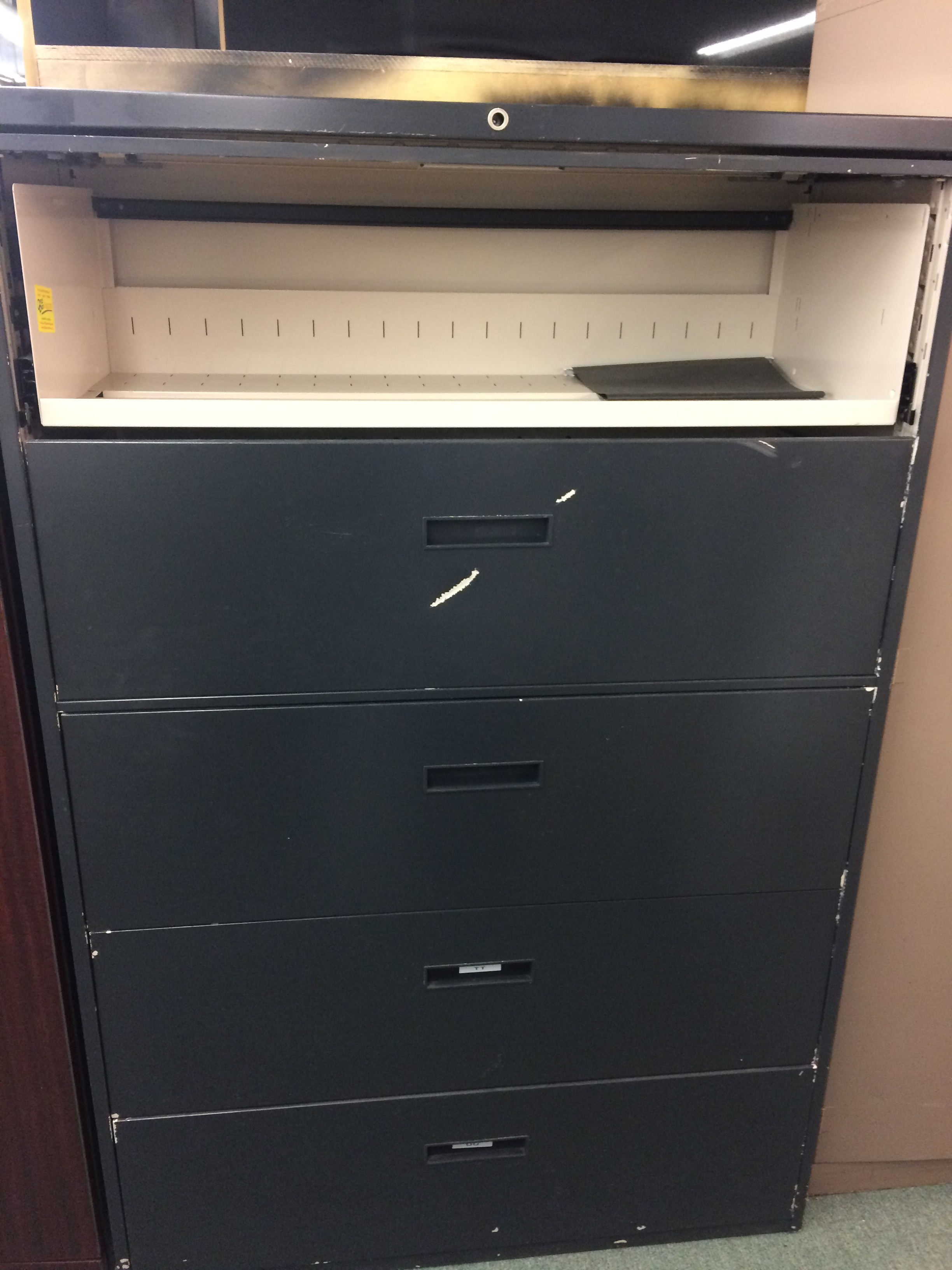 42" Grey Metal Lateral File Cabinet