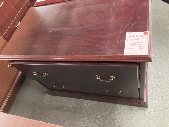 Used Two Drawer Traditional Mahogany Lateral File