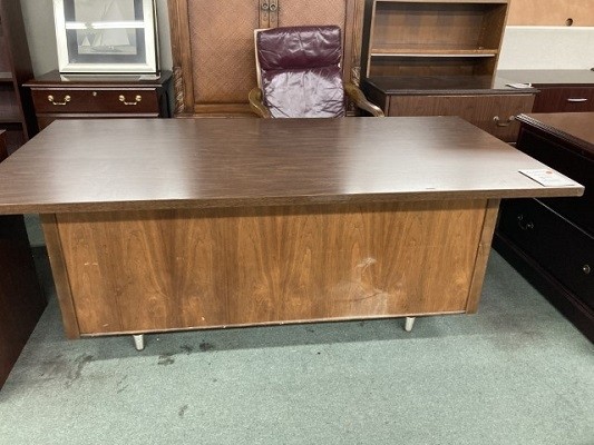 Vintage Mid Century Double Pedestal Desk