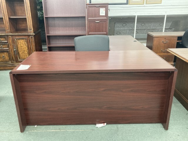 Used Mahogany L Shape Desk