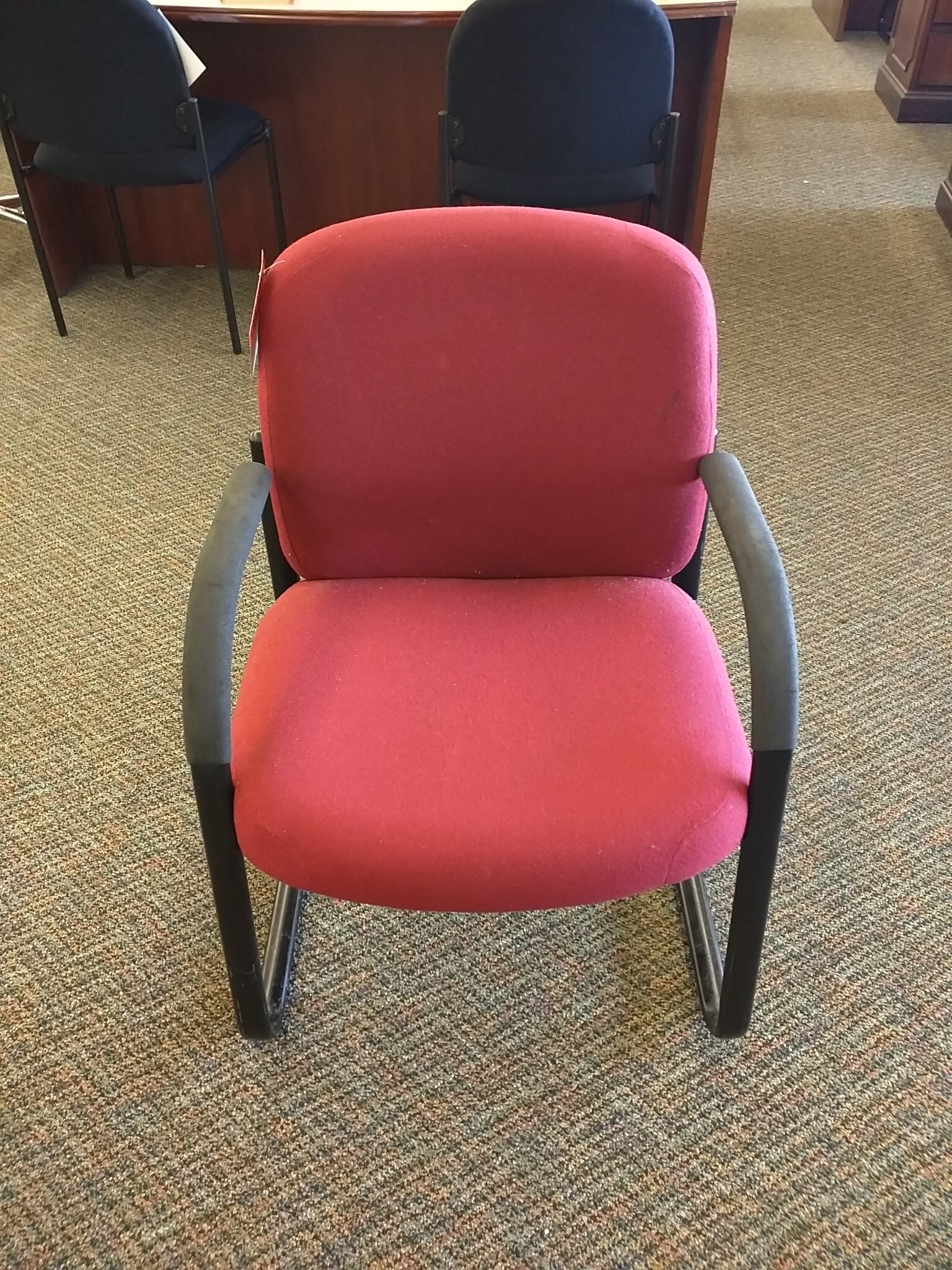 Red Fabric Side Chair 