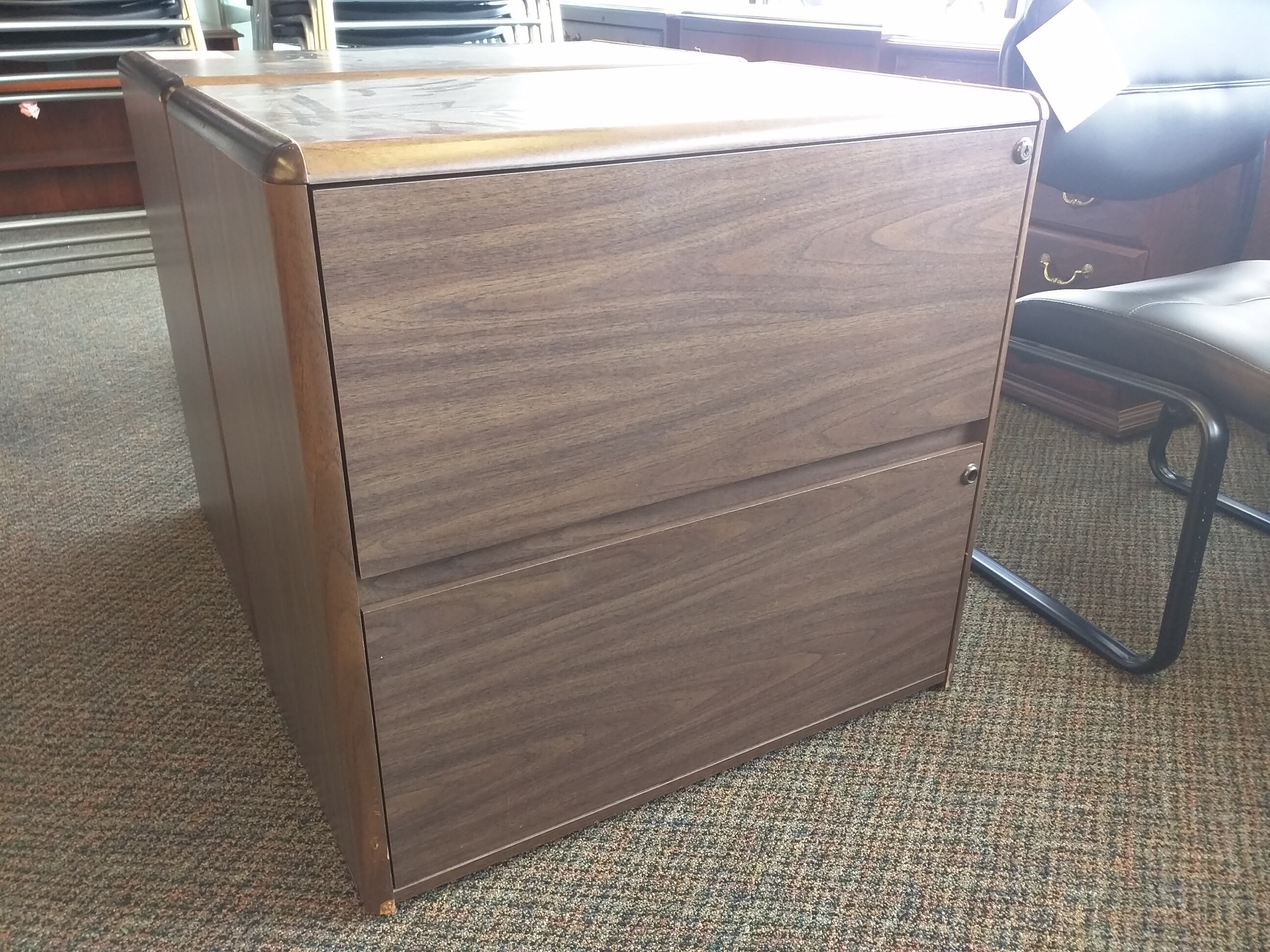 Laminate Wooden Two Drawer Lateral Filing Cabinet 
