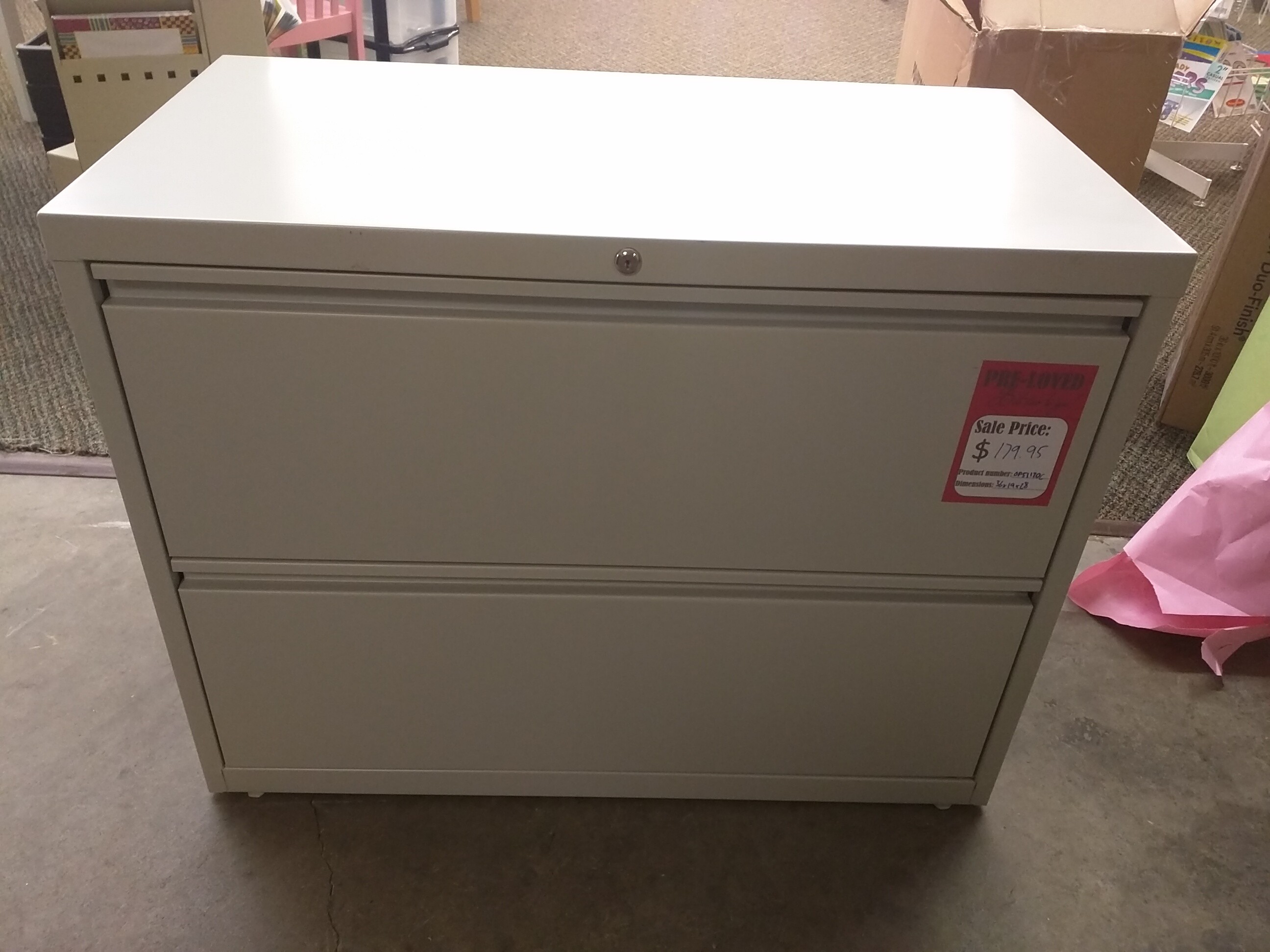 Two Drawer Lateral Filing Cabinets, Putty 