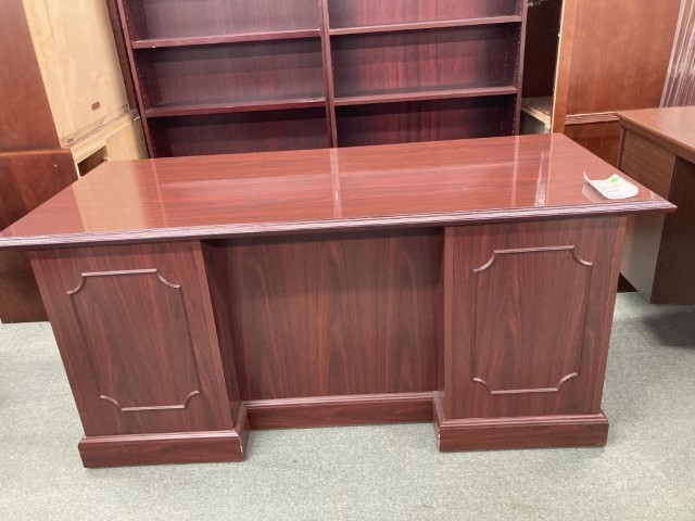 Used Double Ped Cherry Desk