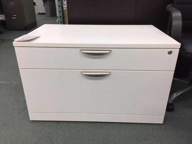 White 2 Drawer Personal Cabinet